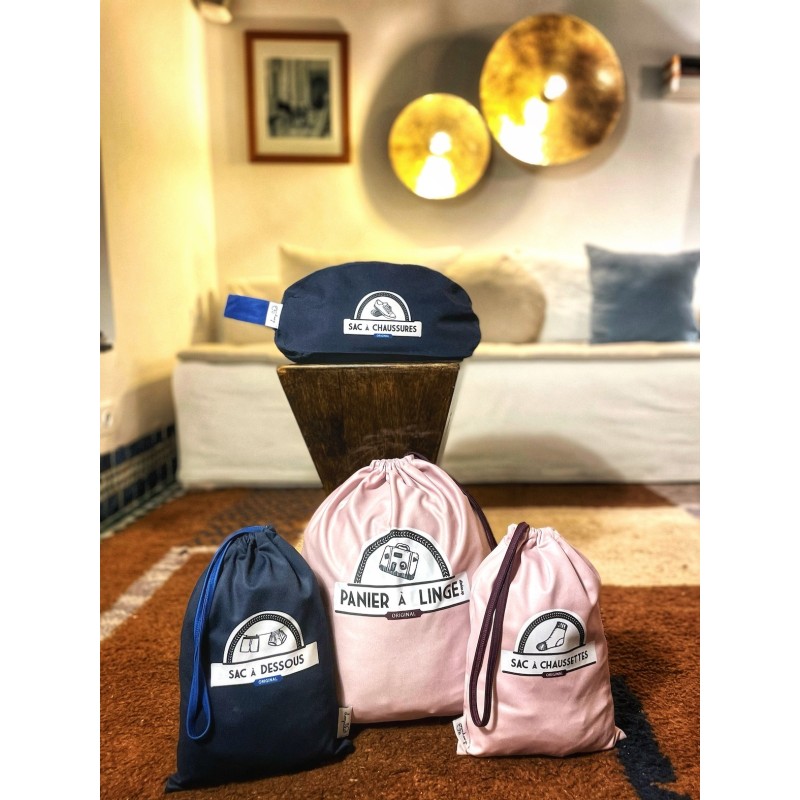 Sac à Chaussettes Bleu uni