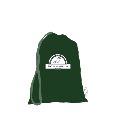 Sac à Chaussettes "Vert uni"