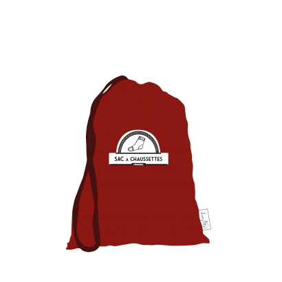 Sac à Chaussettes "Rouge uni"