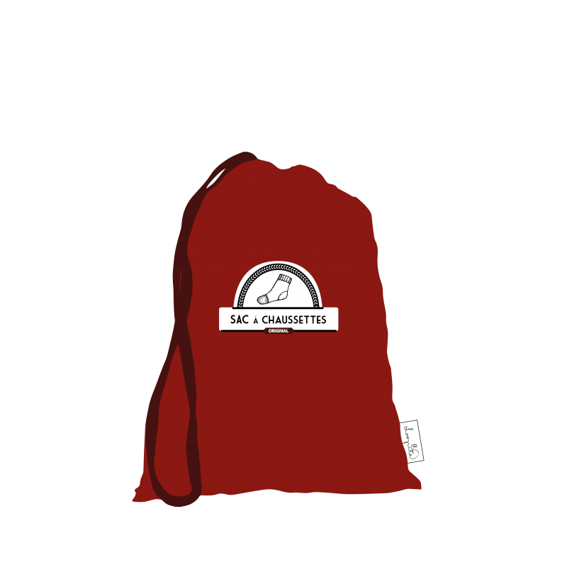 Sac à Chaussettes Rouge uni