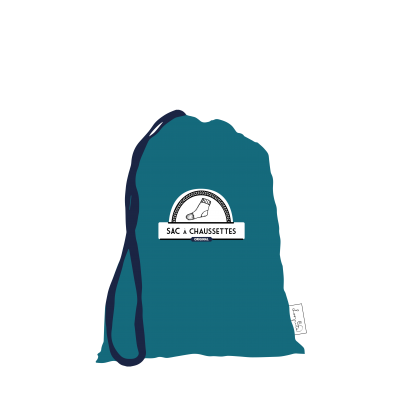 Sac à Chaussettes "Turquoise uni"