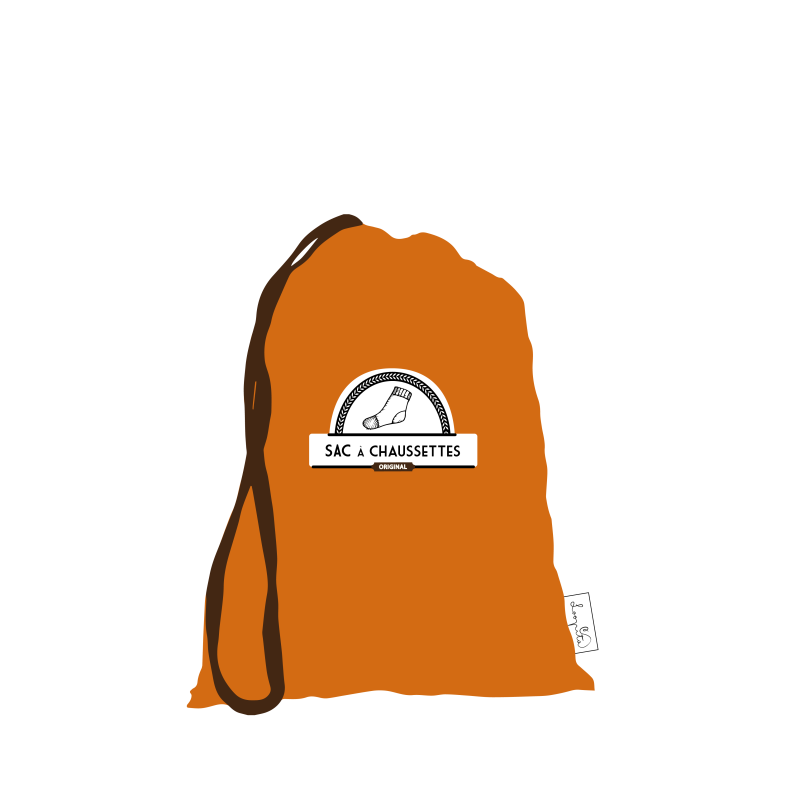 Sac à Chaussettes "Oranger uni" Sac à Chaussettes "Oranger uni"