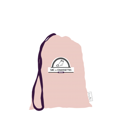 Sac à Chaussettes "Rose uni"