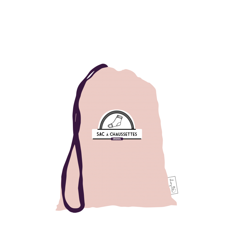 Sac à Chaussettes Rose uni