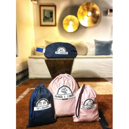 Sac à Chaussettes "Rose uni"