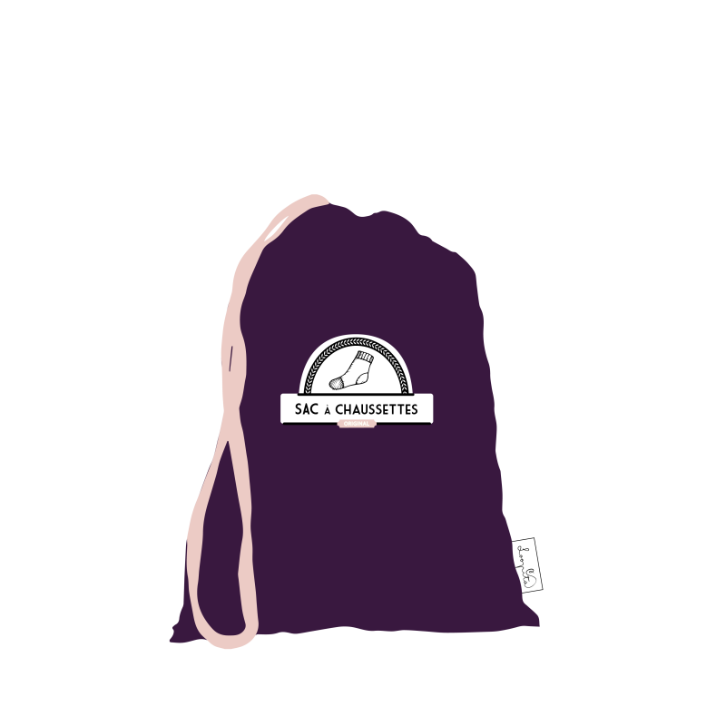 Sac à Chaussettes "Violet uni"