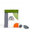 Lined waterproof swimwear bag - "Lines of the Orange"