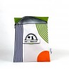 Lined waterproof swimwear bag - "Lines of the Orange"