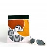Lined waterproof swimwear bag - "Green circles"