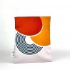 Lined waterproof swimwear bag - "Green circles"