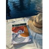 Lined waterproof swimwear bag - "Green circles"