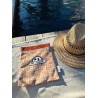 Lined waterproof swimwear bag - "Pink Fleurs"
