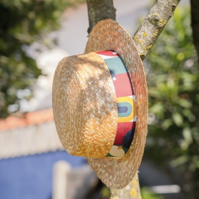 Chapeau événementiel personnalisable type canotier, 100% europe