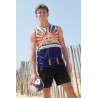 Débardeur mixte BEACH RUGBY sunset marine, Loopita x FRANCE RUGBY