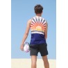 Débardeur mixte BEACH RUGBY sunset marine, Loopita x FRANCE RUGBY