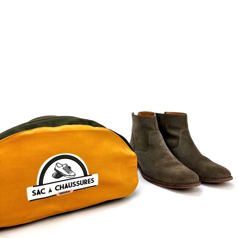 Sac à chaussures Ocre avec une pointe de Rose