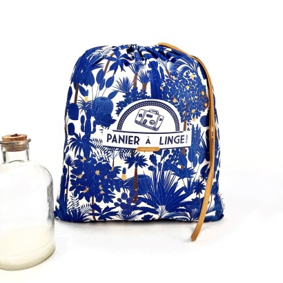 Sac à linge Jardin Bleu