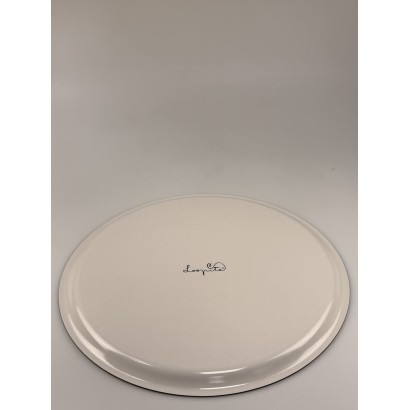 Plateau rond, 42cm de diamètre, d'une qualité incroyable, motif : Bayadère