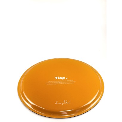 Plateau rond, 42cm de diamètre, d'une qualité incroyable, motif : Tiap, Pink Fleurs