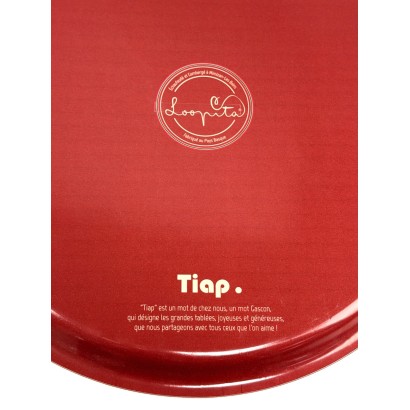 Plateau rond, 42cm de diamètre, d'une qualité incroyable, motif : Tiap, Panthères