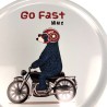Plateau rond, 42cm de diamètre, d'une qualité incroyable, motif : Go Fast