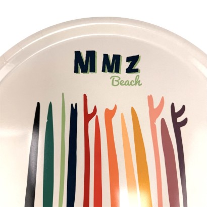 Plateau rond, 42cm de diamètre, d'une qualité incroyable, motif : Bayadère