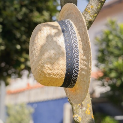 Chapeau Canotier VENISE, fabrication 100% Europe, personnalisable en FULL COLOR – Bandeau imprimé premium dès 25 ex.