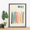 L'affiche Bayadère de Surf à Mimizan, Landes