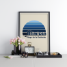 Affiche Plage de la Garluche Mimizan Landes