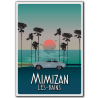 Affiche rétro Mimizan Les Bains
