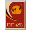 Affiche Rétro surf Mimizan Landes