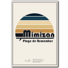 Affiche rétro plage de Remember Mimizan, Landes