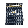 Lined waterproof jersey bag "the blue stems"