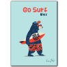 Sticker rétro Go surf à Mimizan-les-Bains