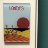 Magnet rétro des Landes