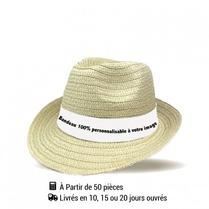 Chapeau CHICAGO 5915 personnalisable FULL COLOR – Bandeau imprimé premium dès 50 ex.