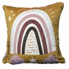 Anger cushion, 40x40cm in velvet "The Rainbow"