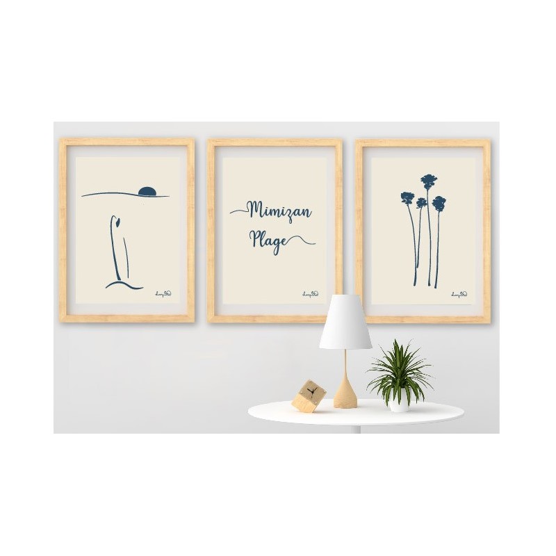 Affiche Beach - triptych