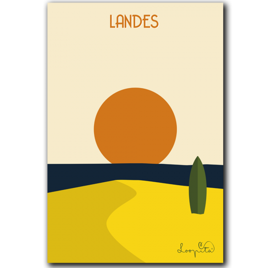 Wooden poster A2 "The dune...